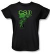 Ladies CSI: Crime Scene Investigation T-shirt - Black Tee