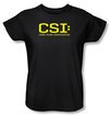 Ladies CSI: Crime Scene Investigation T-shirt - Logo Black Tee