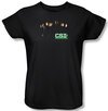 Ladies CSI: Crime Scene Investigation T-shirt - Shadow Cast Black Tee