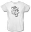 Ladies Mighty Mouse T-shirt - TV Series Protect And Serve White Tee