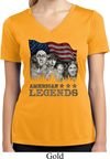 Ladies Three Stooges Shirt Rushmorons Moisture Wicking V-neck Tee