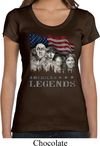 Ladies Three Stooges Shirt Rushmorons Scoop Neck Tee T-Shirt