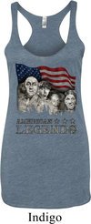 Ladies Three Stooges Tanktop Rushmorons Tri Blend Racerback Tank Top