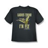 Land Before Time Shirt Kids I&#039;m Fly Charcoal Youth Tee T-Shirt