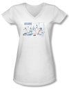 Law &amp; Order: SVU Shirt Juniors V Neck Dominos White Tee T-Shirt