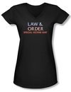 Law &amp; Order: SVU Shirt Juniors V Neck Logo Black Tee T-Shirt