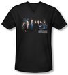 Law &amp; Order: SVU Shirt Slim Fit V Neck Cast Black Tee T-Shirt