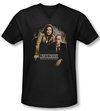 Law &amp; Order: SVU Shirt Slim Fit V Neck Helping Victims Black Tee T-Shirt