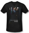 Law &amp; Order: SVU Shirt Slim Fit V Neck SVU Black Tee T-Shirt