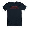 Madam Secretary Shirt Slim Fit Logo Navy T-Shirt