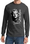 Marilyn Monroe Shirt Black and White Portrait Long Sleeve Shirt