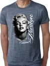 Marilyn Monroe Shirt Black and White Portrait Mens Burnout Tee T-Shirt