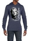 Marilyn Monroe Shirt Black and White Portrait Mens Lightweight Hoodie