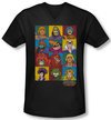 Masters Of The Universe Shirt Slim Fit V Neck Character Heads Black Tee