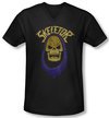 Masters Of The Universe Shirt Slim Fit V Neck Skeletor Hood Black Tee