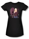 Medium Juniors Shirt Portrait Black T-Shirt