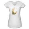 Medium Shirt Juniors V Neck White Light White T-Shirt