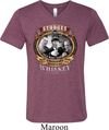 Mens Three Stooges Shirt Moonshine Whiskey Tri Blend V-neck T-Shirt