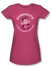 Mighty Mouse Juniors T-shirt Dynamite Girly Hot Pink Tee