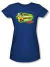 Mighty Mouse Juniors T-shirt Here I Come Girly Royal Blue Tee