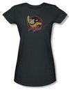 Mighty Mouse Juniors T-shirt Mighty Circle Girly Charcoal Tee