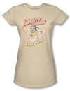 Mighty Mouse Juniors T-shirt Saved My Day Girly Sand Tee