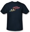 Mighty Mouse T-shirt - Mighty Retro Adult Navy Blue Tee