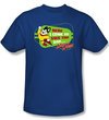 Mighty Mouse T-shirt - TV Series Here I Come Adult Royal Blue Tee