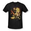 Mirrormask Shirt Slim Fit V Neck Trapped Black Tee T-Shirt