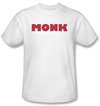 Monk Shirt Logo Adult White Tee T-Shirt