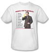 Monk Shirt Top Ten Phobias Adult White Tee T-Shirt