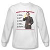 Monk Shirt Top Ten Phobias Long Sleeve White Tee T-Shirt