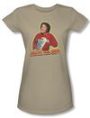 Mork and Mindy Juniors Shirt Mork Iron On Sand T-Shirt