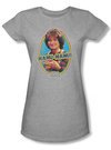 Mork and Mindy Juniors Shirt Nanu Nanu Athletic Heather T-Shirt