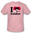 Mork and Mindy Kids Shirt I Heart Exidor Youth Pink T-Shirt