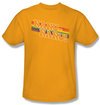 Mork &amp; Mindy Shirt Nanu Rainbow Adult Gold Tee T-Shirt