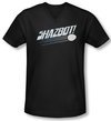 Mork &amp; Mindy Shirt Slim Fit V Neck Shazbot Egg Black Tee T-Shirt