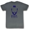 Mr. T Shirt Beards Adult Charcoal Tee T-Shirt