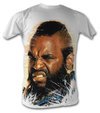 Mr. T T-Shirt - All Over T A-Team Adult White Tee Shirt