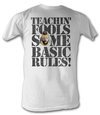 Mr. T T-Shirt - Rules For Fools A-Team Adult White Tee Shirt