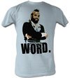 Mr. T T-Shirt - Word A-Team Adult Light Blue Tee Shirt