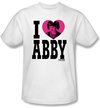 NCIS Adult T-shirt - I Heart Abby TV Series Adult White Tee Shirt