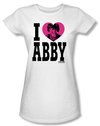 NCIS Juniors T-shirt - I Heart Abby TV Series White Tee Shirt