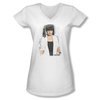 NCIS Shirt Juniors V Neck Abby Skulls White T-Shirt