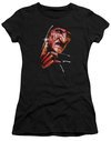 Nightmare On Elm Street Juniors Shirt Freddy&#039;s Face Black T-Shirt