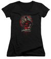 Nightmare On Elm Street Juniors V Neck Shirt Springwood Slasher Black T-Shirt