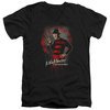 Nightmare On Elm Street Slim Fit V-Neck Shirt Springwood Slasher Black T-Shirt