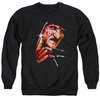 Nightmare On Elm Street Sweatshirt Freddy&#039;s Face Adult Black Sweat Shirt