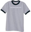 No Soup For You - Adult Ringer Heather Grey/Black Tee