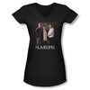 Numbers Shirt Juniors V Neck Cast Black T-Shirt